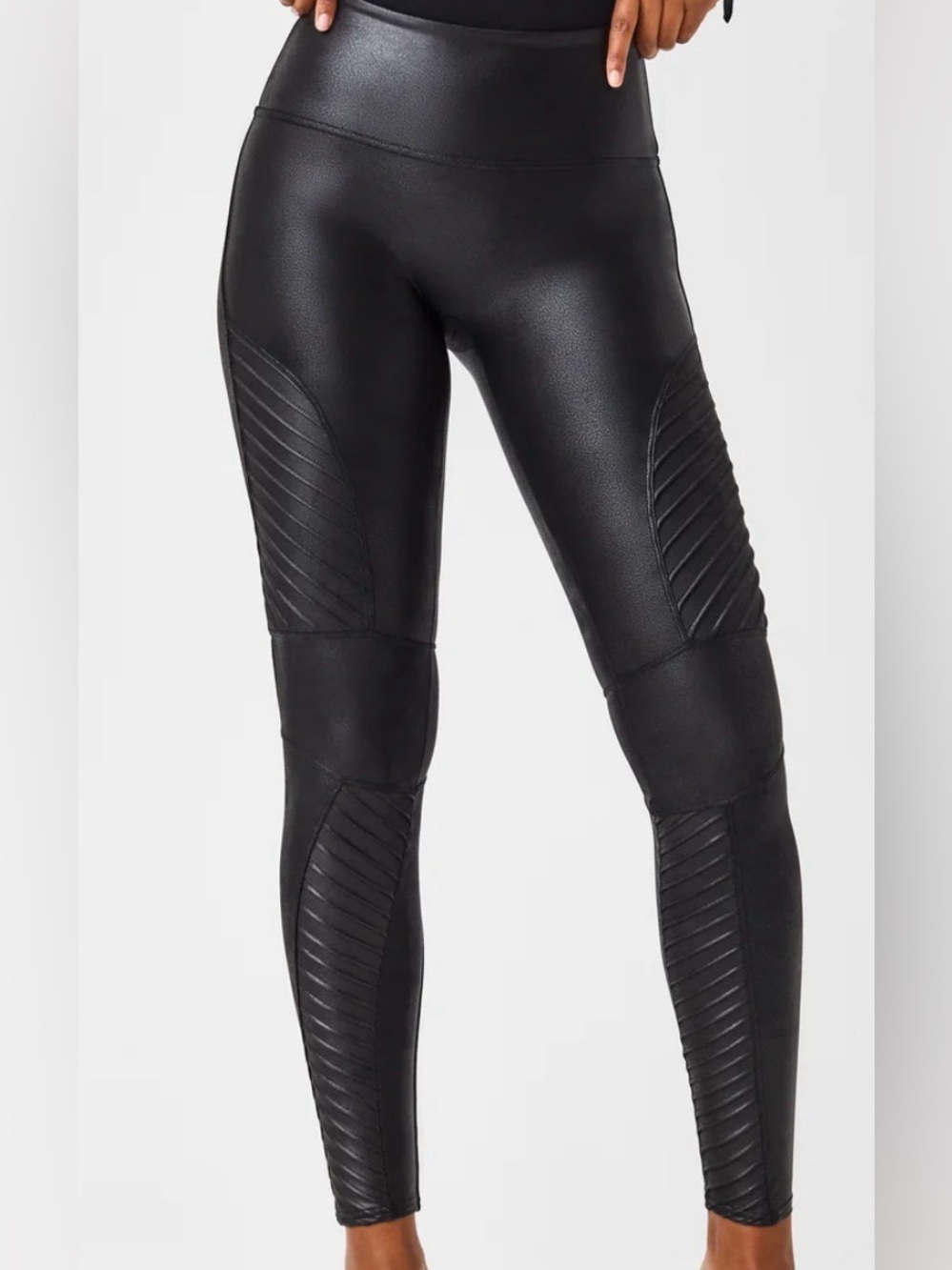 🆕 Spanx Faux Leather Moto Leggings XL